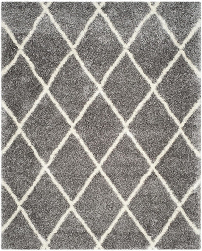 Safavieh Montreal Shag Sgm831D Grey / Ivory Geometric Area Rug