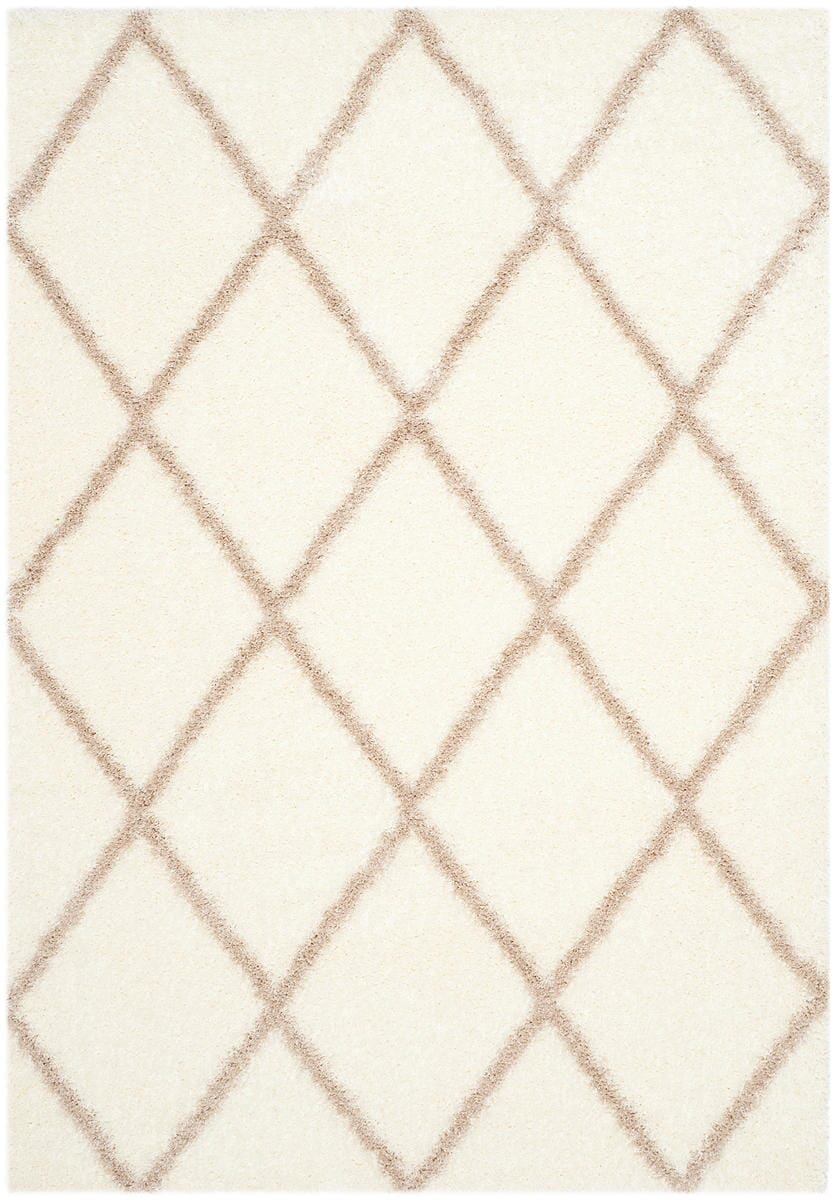 Safavieh Montreal Shag Sgm831F Ivory / Beige Geometric Area Rug