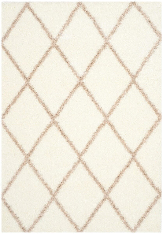 Safavieh Montreal Shag Sgm831F Ivory / Beige Geometric Area Rug