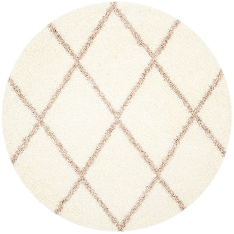 Safavieh Montreal Shag Sgm831F Ivory / Beige Geometric Area Rug