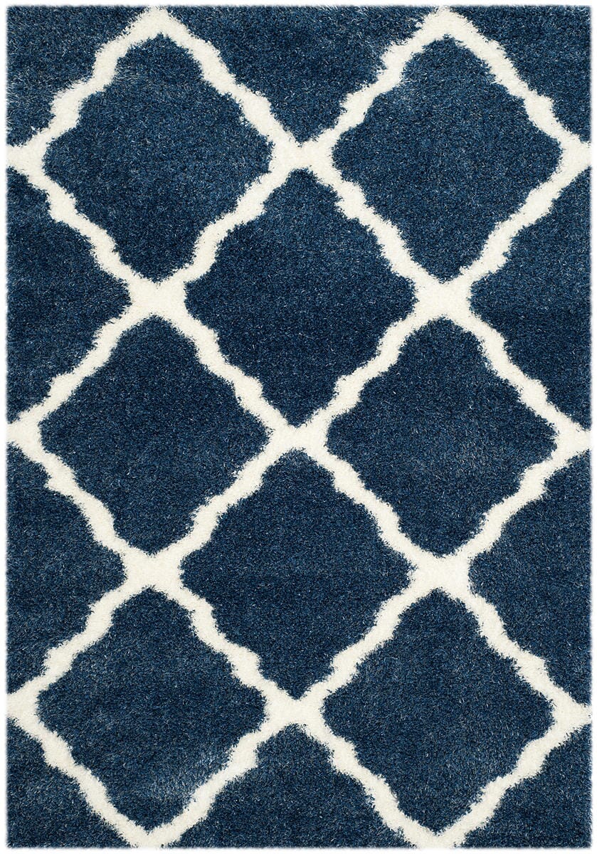 Safavieh Montreal Shag Sgm866A Blue / Ivory Geometric Area Rug