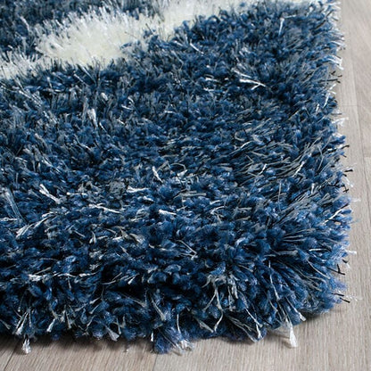 Safavieh Montreal Shag Sgm866A Blue / Ivory Geometric Area Rug