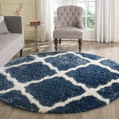 Safavieh Montreal Shag Sgm866A Blue / Ivory Geometric Area Rug