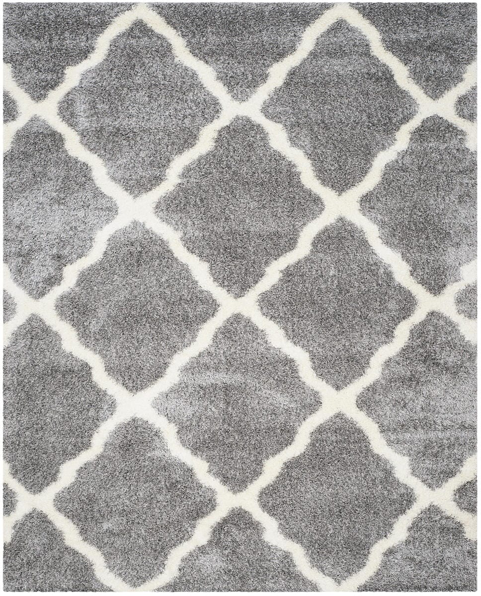 Safavieh Montreal Shag Sgm866D Grey / Ivory Geometric Area Rug