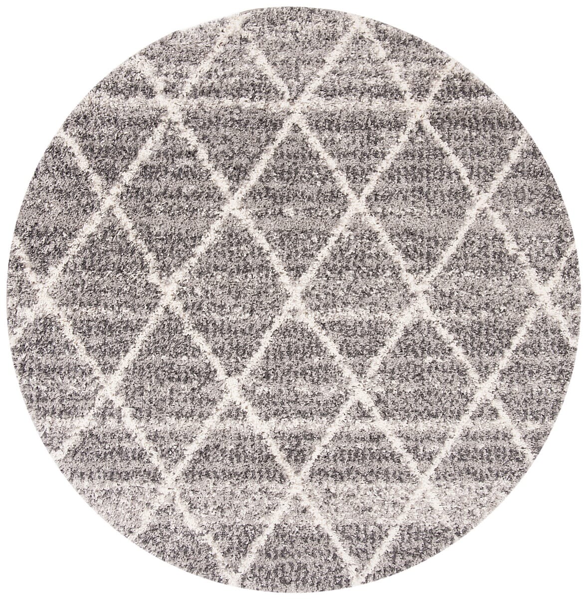 Safavieh Melrose Shag Sgml935F Grey / Ivory Moroccan Area Rug