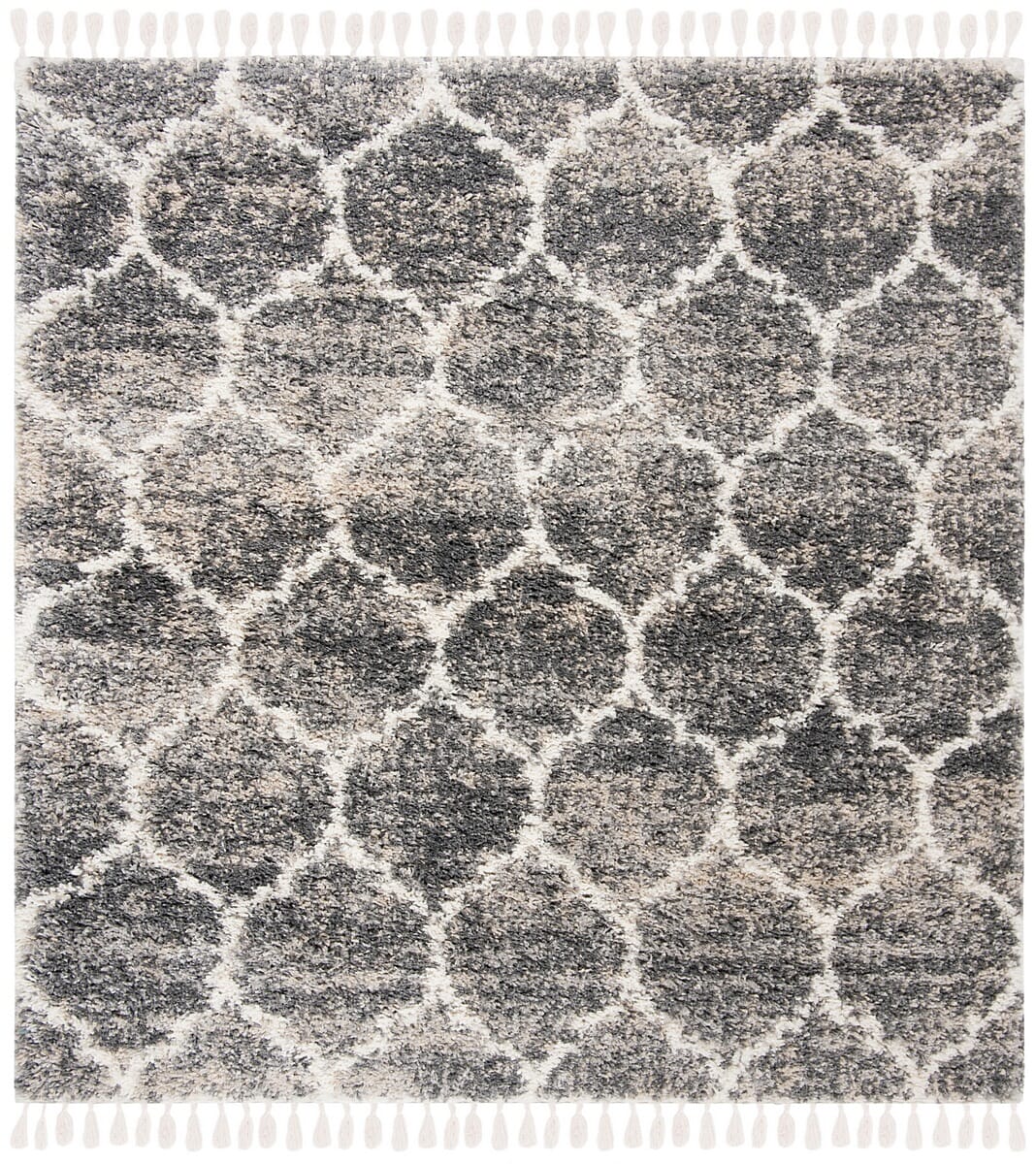 Safavieh Melrose Shag Sgml936F Dark Grey / Ivory Moroccan Area Rug