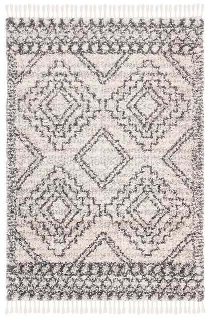 Safavieh Melrose Shag Sgml937A Ivory / Grey Moroccan Area Rug