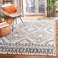 Safavieh Melrose Shag Sgml937A Ivory / Grey Moroccan Area Rug