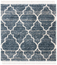 Safavieh Melrose Shag Sgml938N Navy / Ivory Moroccan Area Rug