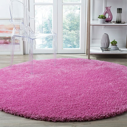 Safavieh Santa Monica Shag Sgn725-3232 Pink Shag Area Rug