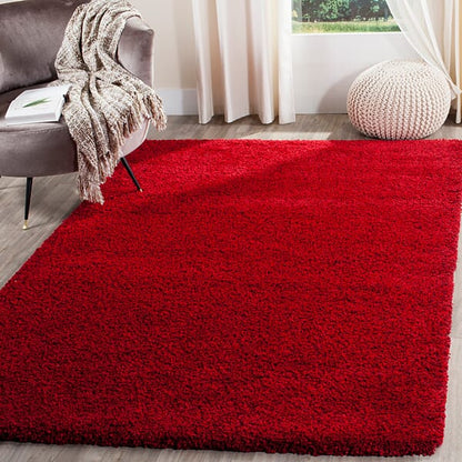 Safavieh Santa Monica Shag Sgn725-4040 Red Shag Area Rug