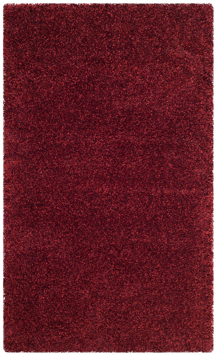 Safavieh Santa Monica Shag Sgn725-4242 Maroon Shag Area Rug