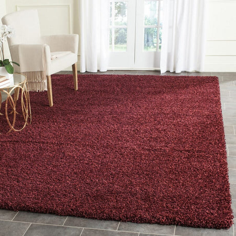 Safavieh Santa Monica Shag Sgn725-4242 Maroon Rugs.