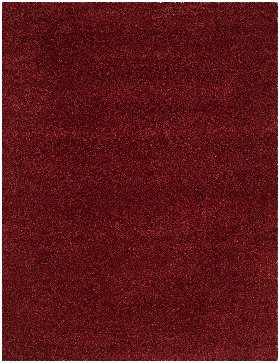 Safavieh Santa Monica Shag Sgn725-4242 Maroon Shag Area Rug