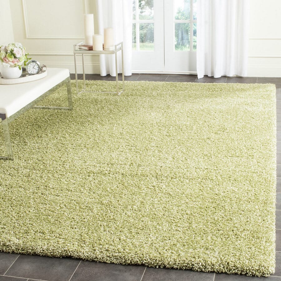 Safavieh Santa Monica Shag Sgn725-5252 Green Shag Area Rug