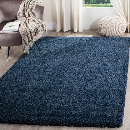 Safavieh Santa Monica Shag Sgn725-7070 Navy Shag Area Rug