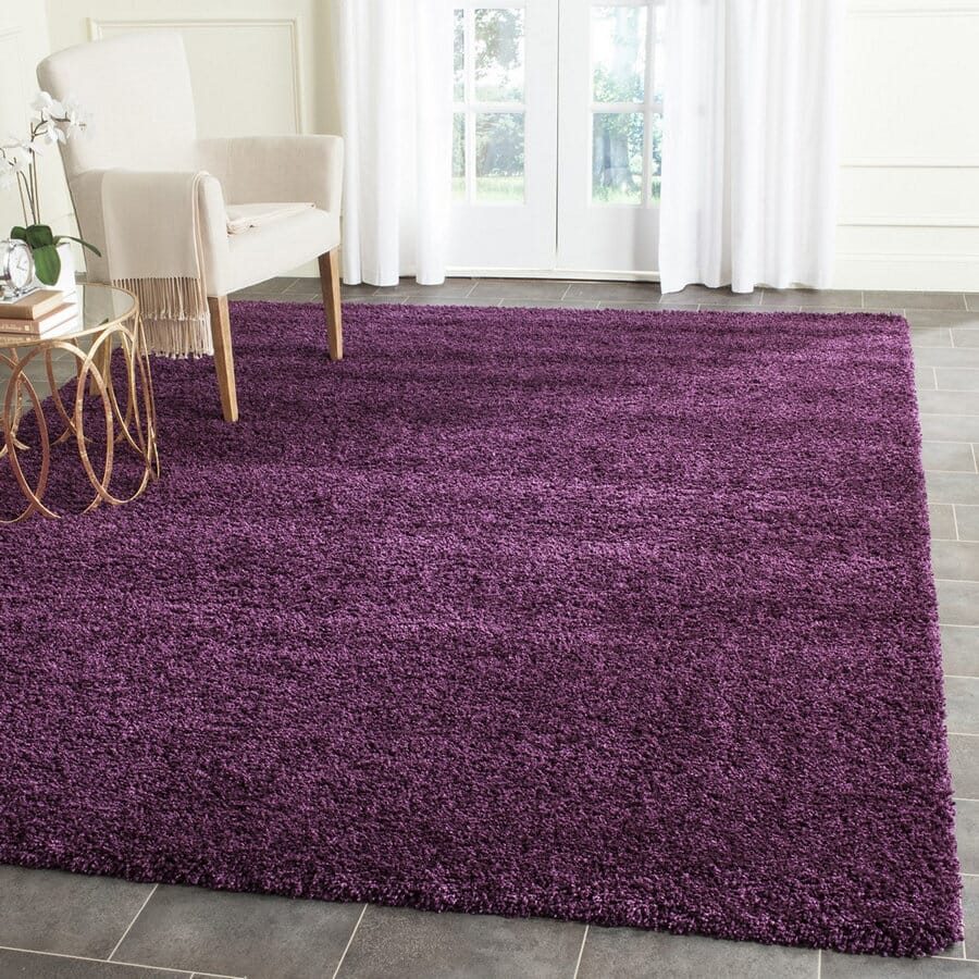 Safavieh Santa Monica Shag Sgn725-7373 Purple Shag Area Rug