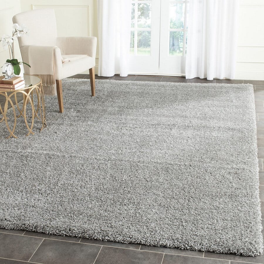 Safavieh Santa Monica Shag Sgn725-7575 Silver Shag Area Rug