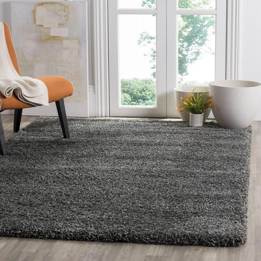 Safavieh Santa Monica Shag Sgn725-8484 Dark Grey Shag Area Rug