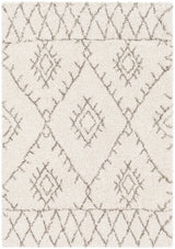 Surya Serengeti Shag Sgt-2301 White, Khaki, Taupe, Dark Brown Rugs.