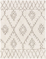 Surya Serengeti Shag Sgt-2301 White, Khaki, Taupe, Dark Brown Rugs.