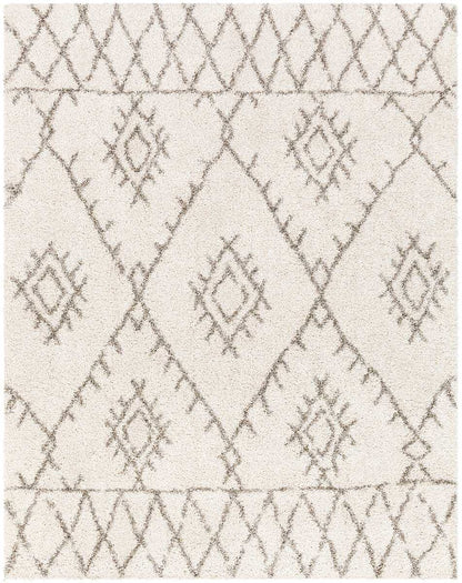 Surya Serengeti Shag Sgt-2301 White, Khaki, Taupe, Dark Brown Moroccan Area Rug