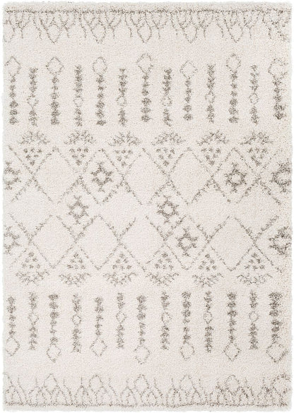 Surya Serengeti Shag Sgt-2314 Taupe, Khaki, White, Dark Brown Moroccan Area Rug