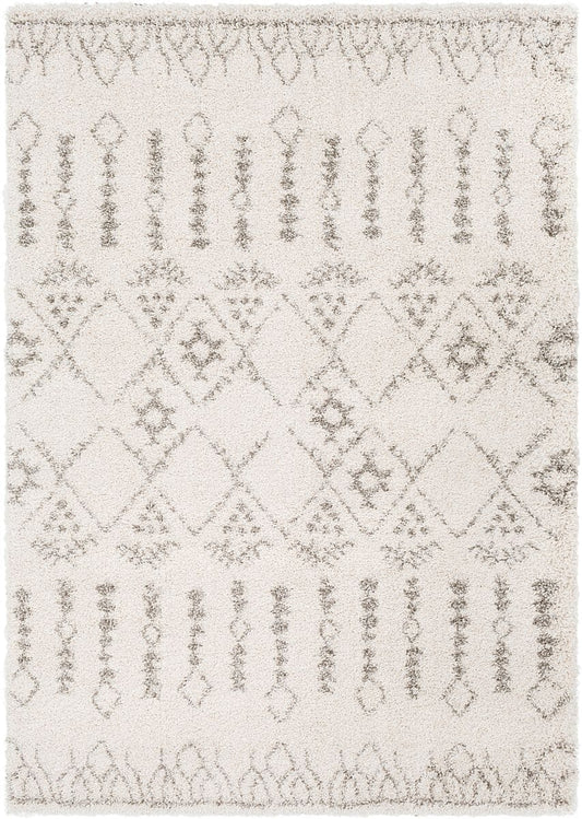 Surya Serengeti Shag Sgt-2314 Taupe, Khaki, White, Dark Brown Moroccan Area Rug