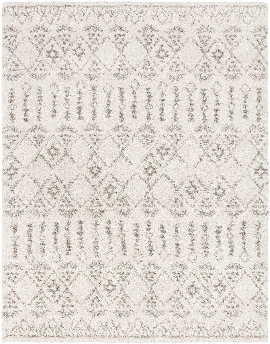 Surya Serengeti Shag Sgt-2314 Taupe, Khaki, White, Dark Brown Moroccan Area Rug