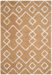 Safavieh Toronto Shag Sgt609B Beige / Ivory Geometric Area Rug