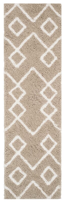 Safavieh Toronto Shag Sgt609C Silver / Ivory Geometric Area Rug