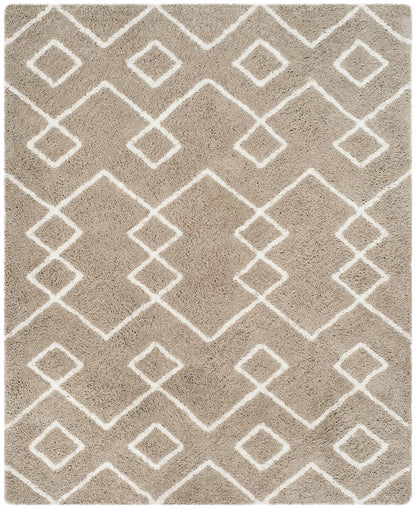 Safavieh Toronto Shag Sgt609C Silver / Ivory Geometric Area Rug