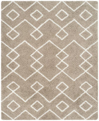 Safavieh Toronto Shag Sgt609C Silver / Ivory Geometric Area Rug