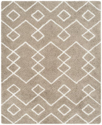 Safavieh Toronto Shag Sgt609C Silver / Ivory Geometric Area Rug