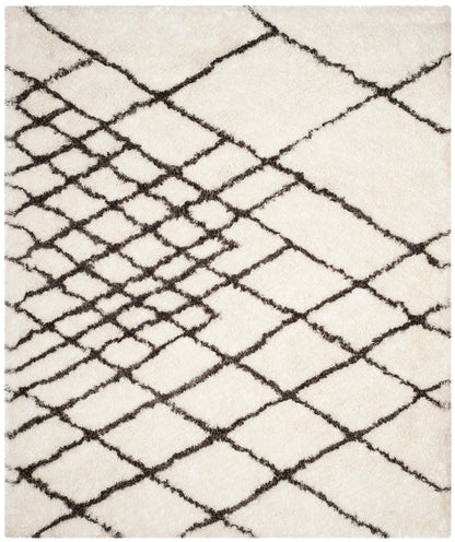 Safavieh Toronto Shag Sgt723G Ivory / Dark Grey Moroccan Area Rug