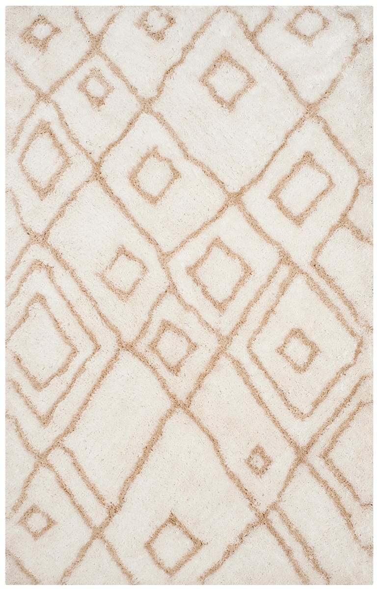 Safavieh Toronto Shag Sgt727C Ivory / Beige Moroccan Area Rug