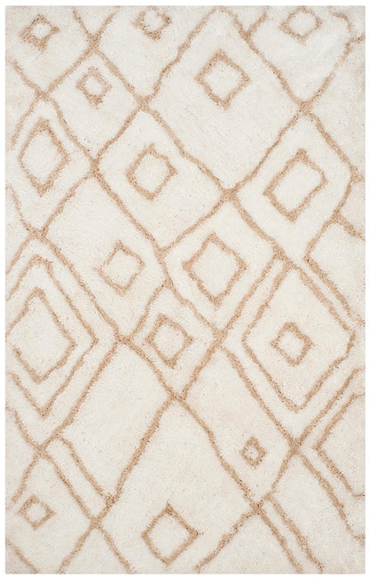 Safavieh Toronto Shag Sgt727C Ivory / Beige Moroccan Area Rug