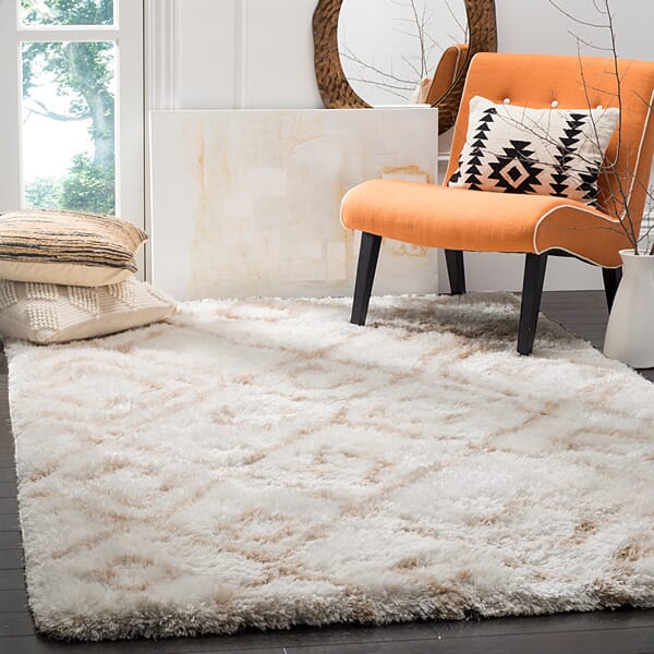 Safavieh Toronto Shag Sgt727C Ivory / Beige Moroccan Area Rug