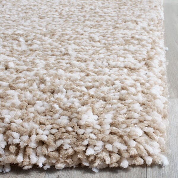 Safavieh Ultimate Shag Sgu211C Sand / Ivory Shag Area Rug