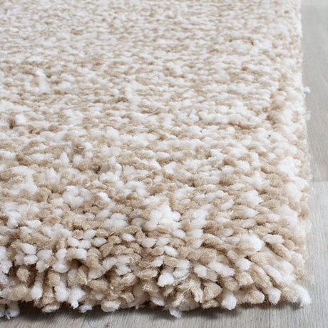 Safavieh Ultimate Shag Sgu211C Sand / Ivory Rugs.