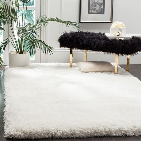 Safavieh Luxe Shag Sgx160A Ivory Rugs.