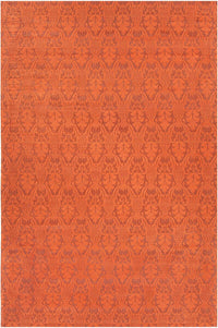 Chandra Shenaz She-31206 Orange Damask Area Rug