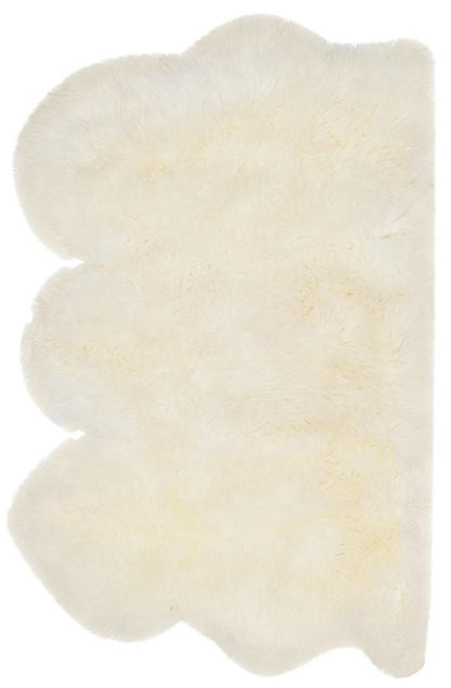 Safavieh Sheepskin Shag Shs121A White Shag Area Rug