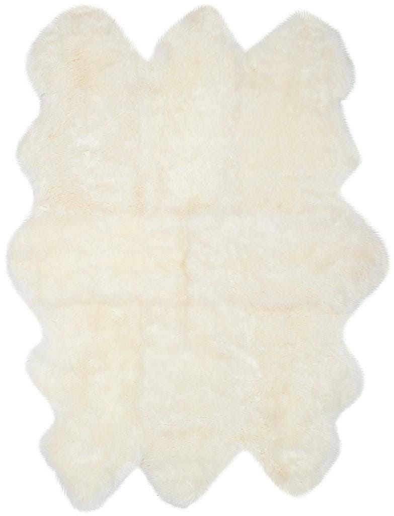 Safavieh Sheepskin Shag Shs121A White Shag Area Rug