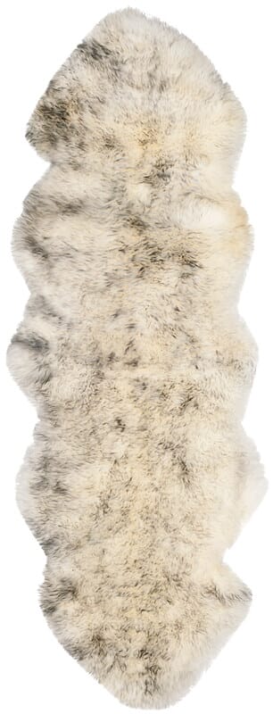 Safavieh Sheepskin Shag Shs121E Ivory / Smoke Grey Rugs.