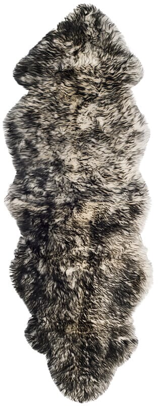 Safavieh Sheepskin Shag Shs121G Ivory / Dark Charcoal Rugs.