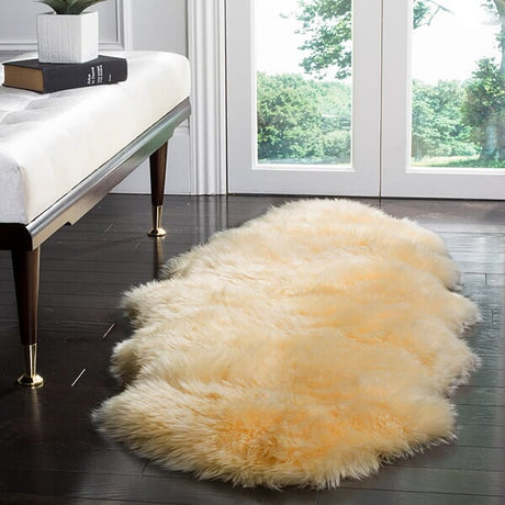 Safavieh Sheepskin Shag Shs121H Champagne Rugs.