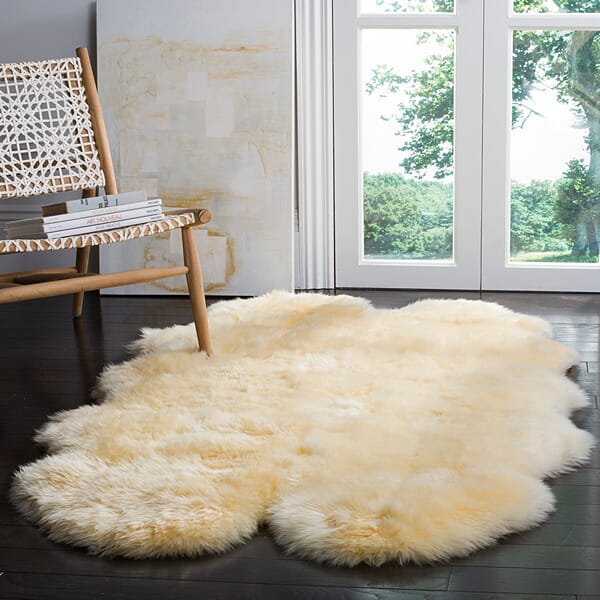 Safavieh Sheepskin Shag Shs121H Champagne Rugs.