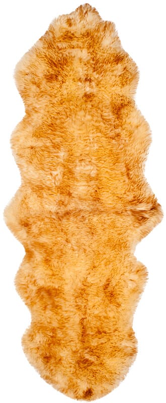 Safavieh Sheepskin Shag Shs121K Champagne / Copper Brown Rugs.