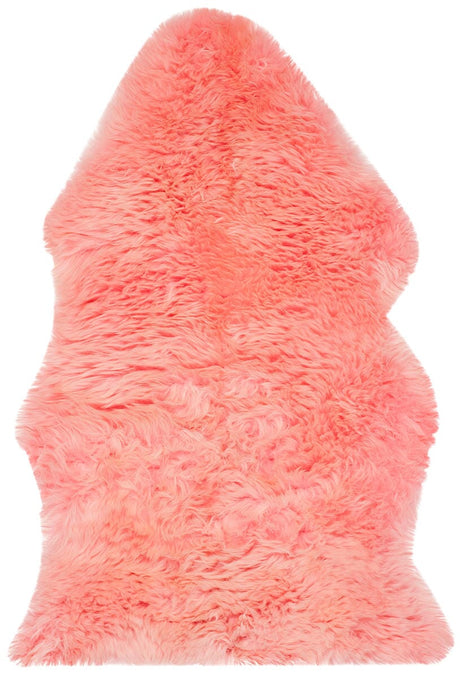 Safavieh Sheepskin Shag Shs121L Solid Pink Rugs.